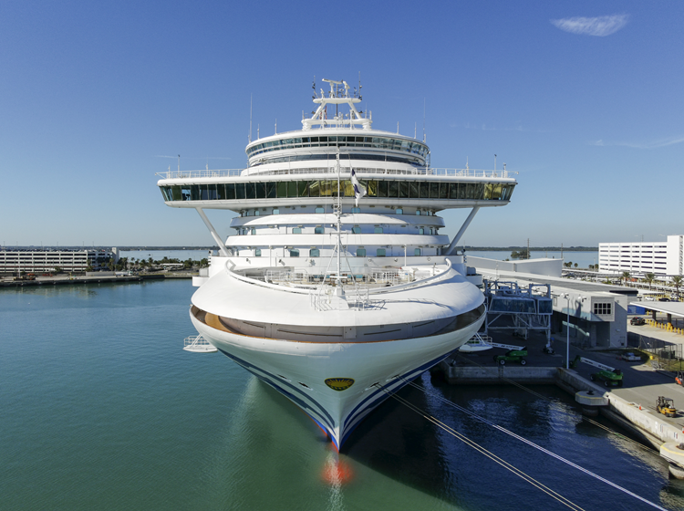 Picture of the Caribbean Princess docked at Port Canaveral