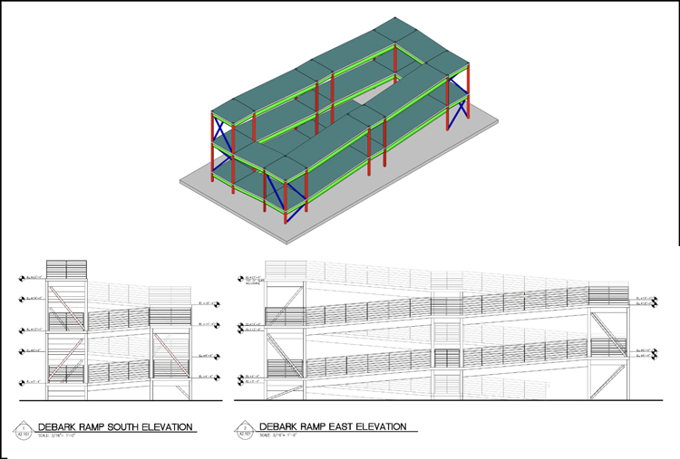 Cruise Terminal 6 Debarkation Ramp Rendering