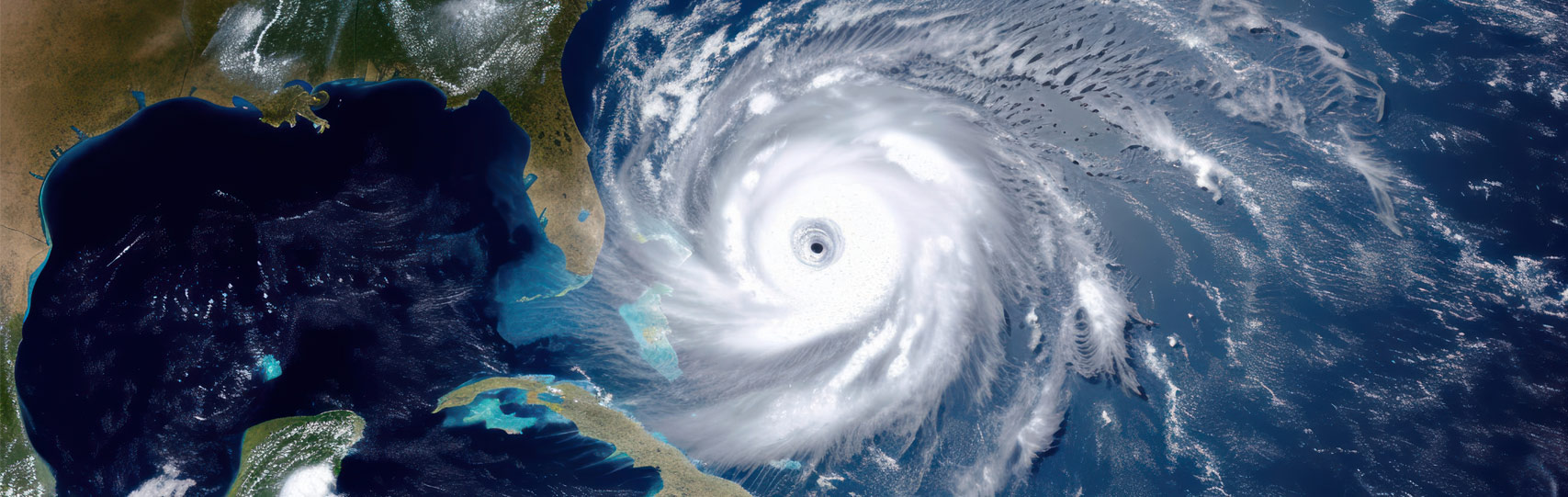 Rendering of a hurricane approaching the state of the florida