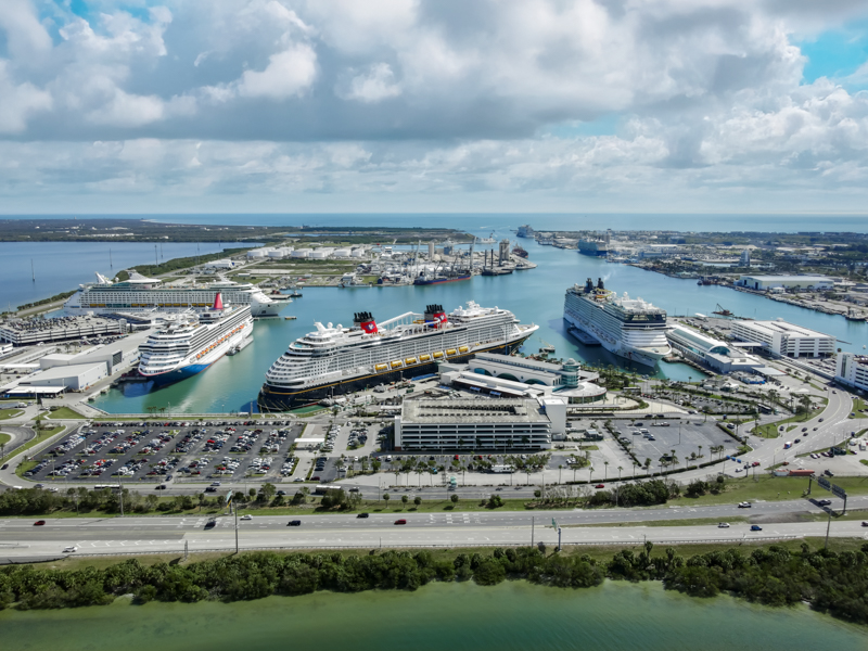 Busy 6-ship day at Port Canaveral