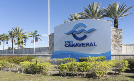 Entrance signage to Port Canaveral