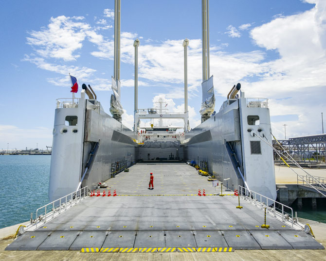 RORO vessel at Port Canaveral's North Cargo Berth 1