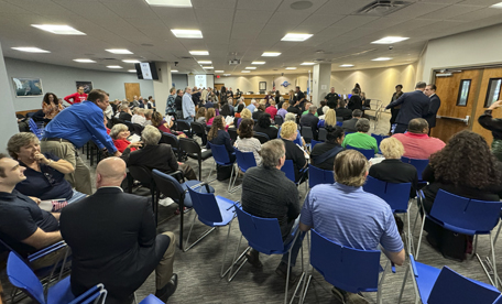 Large group of guests at Port Canaveral's Commission Meeting Room