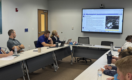 War room at Port Canaveral during hurricane season