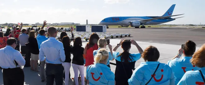 A TUI Airways Boeing 787 Dreamliner from Manchester, England, arrived at  Melbourne Orlando International Airport on March 22, 2022