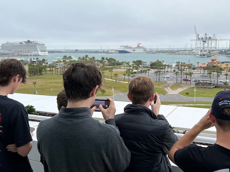 2021-22 Junior Ambassadors view cruise ships and Port operations from atop Port Canaveral’s Exploration Tower