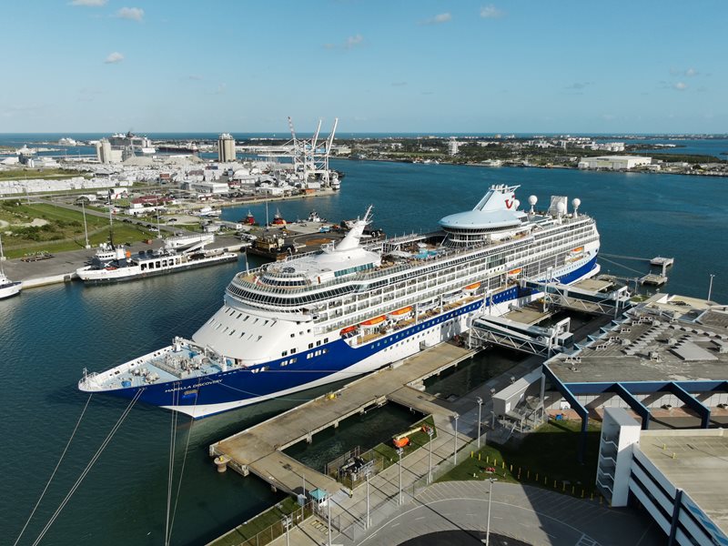 Marella Discovery docked at Port Canaveral’s Cruise Terminal 5 (Photo: Canaveral Port Authority)