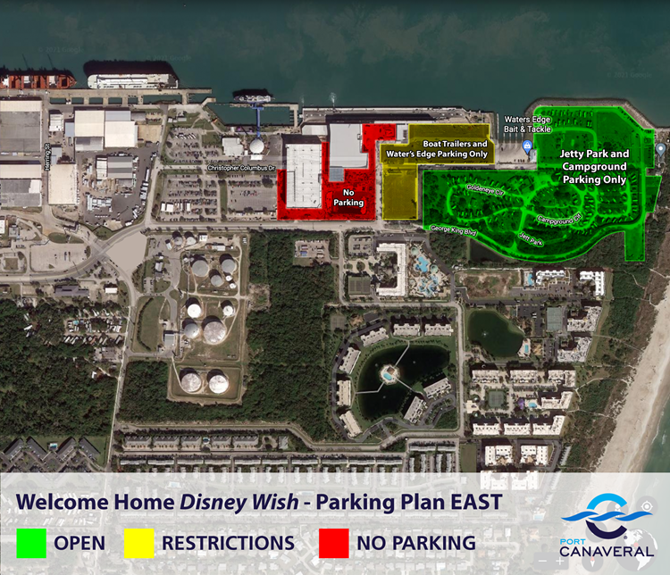 Dinsey Wish Event Parking Plan East