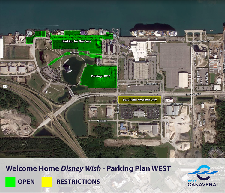 Dinsey Wish Event Parking Plan West